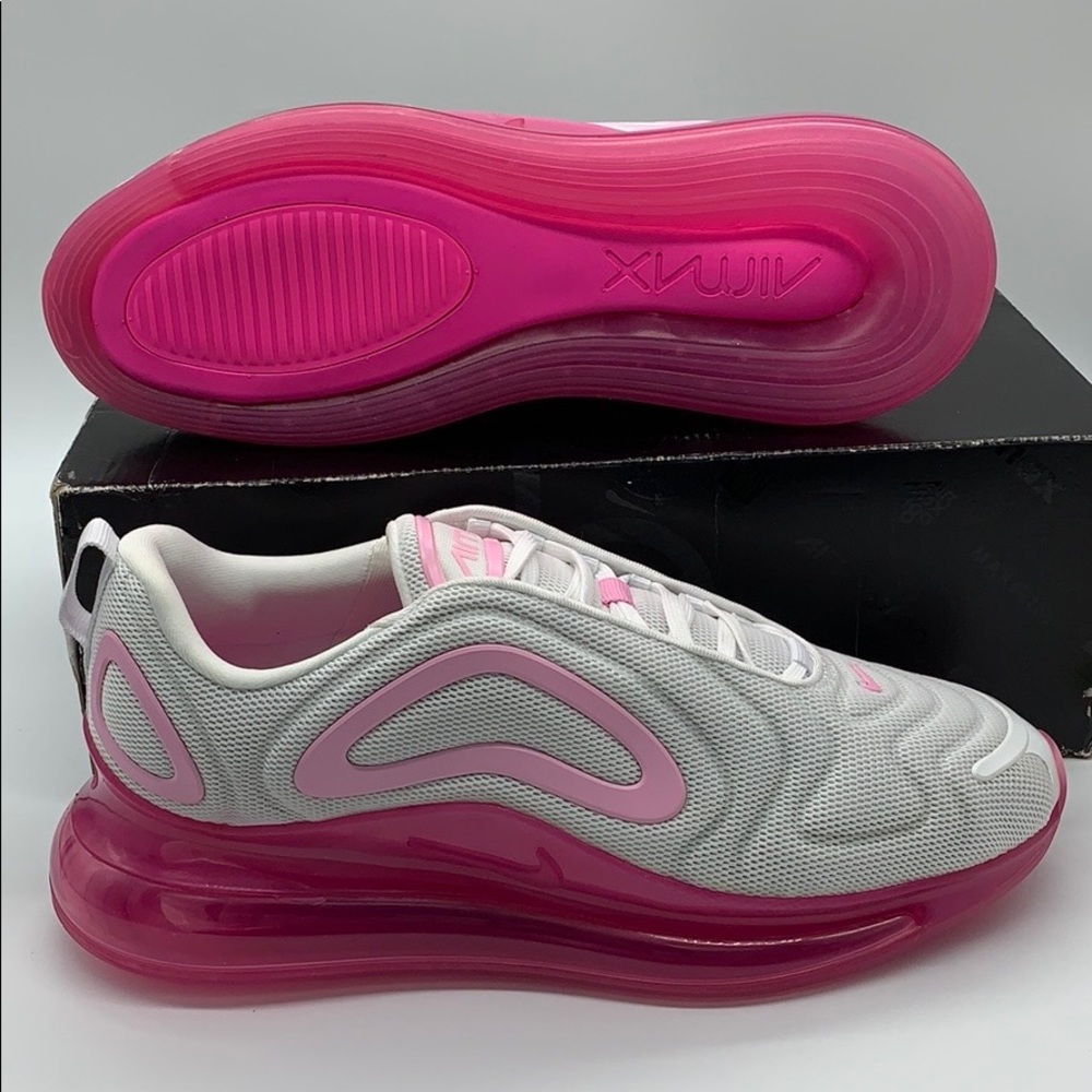 W NIKE AIR MAX 720 white/pink rise-laser fuchsia - Picture 2 of 16